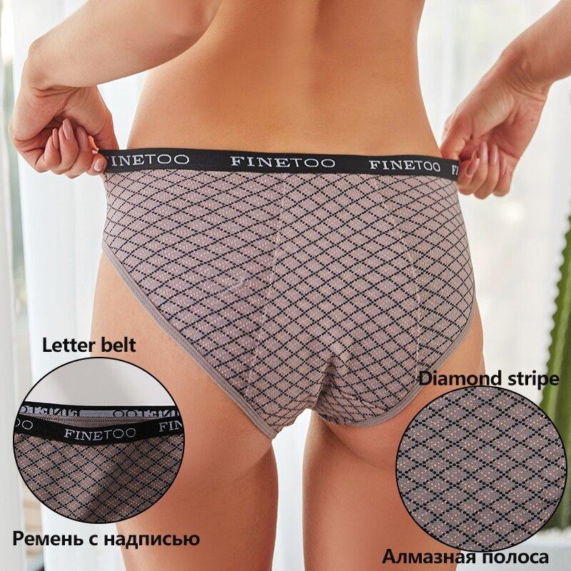 Quần lót CUTEBYTE cotton in họa tiết chữ cái chống rò rỉ lưng cao đáng yêu size M-3XL dành cho nữ