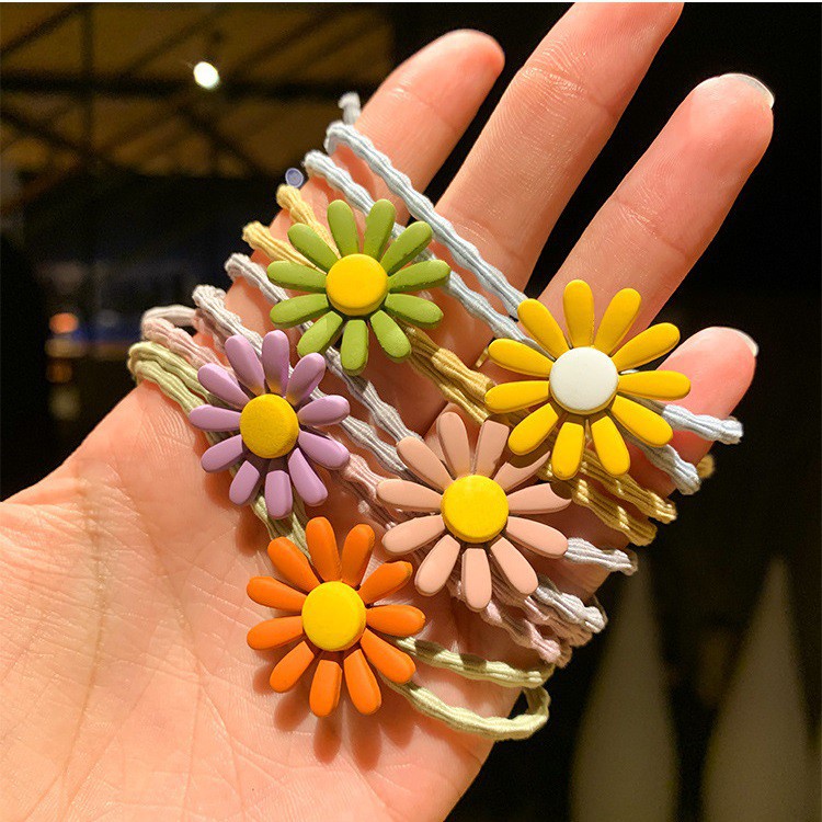 Dây Chun Buộc Tóc Hoa Cúc Nhiều Màu (Giao Màu Ngẫu Nhiên)