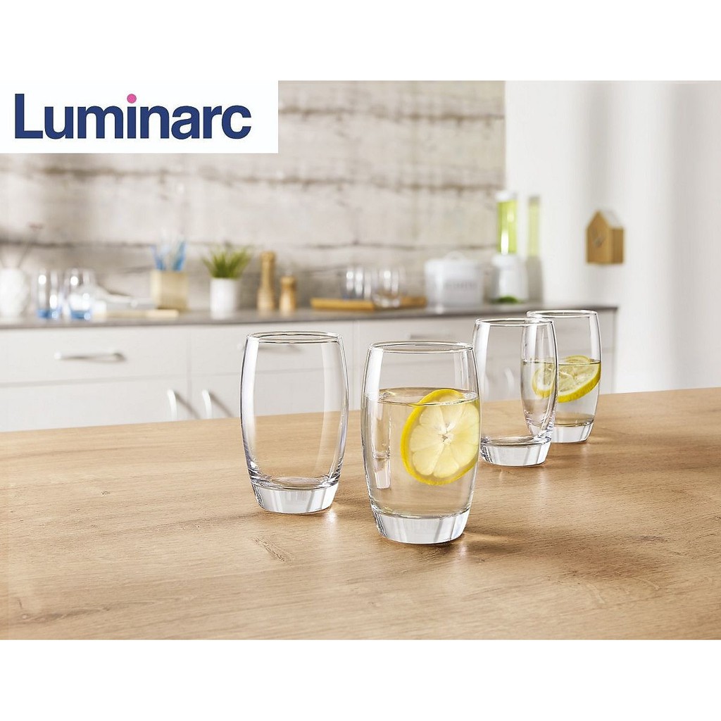 [Luminarc] Bộ 6 cốc thủy tinh Luminarc Salto 350ml - G2560, thủy tinh trong, cốc uống nước, cam kết hàng chính hãng