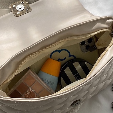 Túi đeo vai IELGY hình vuông cỡ nhỏ thêu họa tiết độc đáo chốt cài thời trang cho nữ