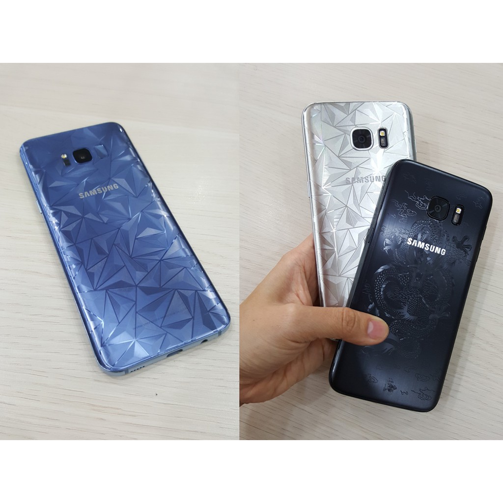 Miếng dán mặt lưng vân rồng, kim cương Samsung Galaxy S7 Edge