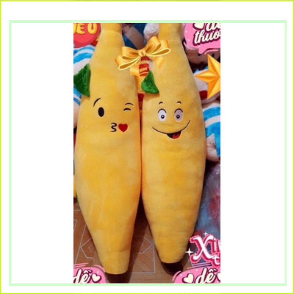 Thú nhồi bông quả chuối, gối ôm hình chuối ngộ nghĩnh đáng yêu size 70cm dễ thương