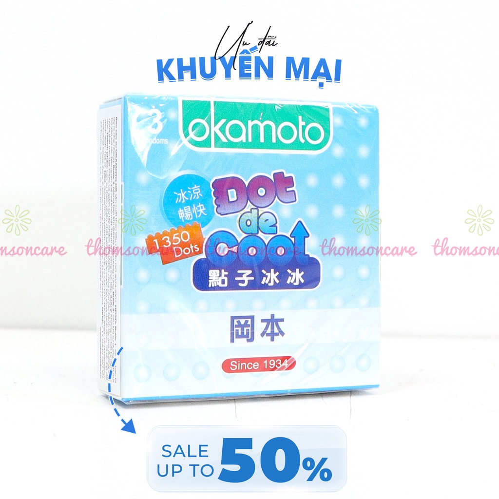 Bao cao su siêu mỏng Okamoto nhiều gel bôi trơn  - Đủ loại hương dâu, cam, vani - bcs 3 chiếc - Che tên khi giao hàng