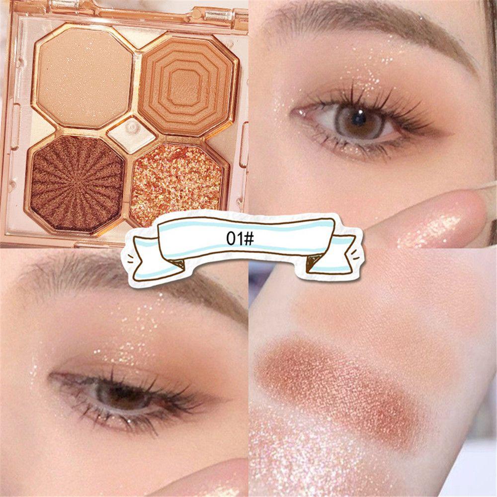 Bảng Phấn Mắt BORAG Màu Lì Và Ánh Nhũ Kết Hợp Thời Trang