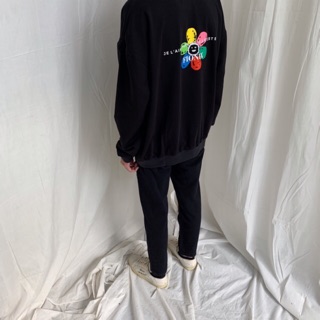 Blossom Sweater - Áo sweater cotton đen