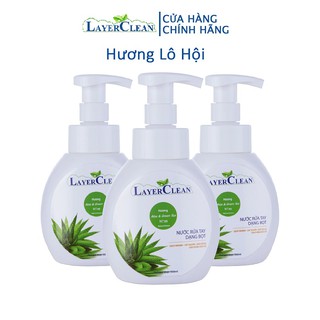 Nước rửa tay hữu cơ LayerClean 330ml - Dạng bọt hương Lô hội Trà xanh