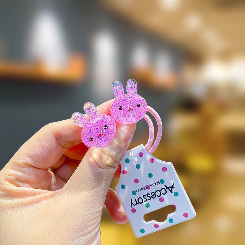 DISNEY Set 2 Dây Cột Tóc Đính Sequin Hình Chuột Mickey Dễ Thương Cho Bé Gái