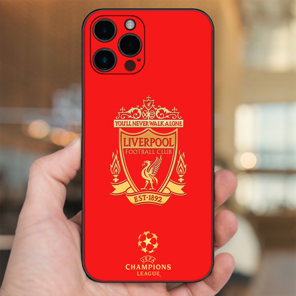 Ốp lưng iPhone 12 Pro Max dẻo đen cạnh vuông in hình Liverpool FC
