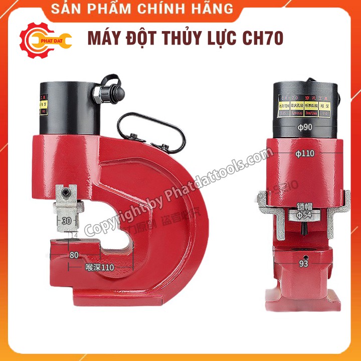 Máy Đột Lỗ Thủy Lực PADA CH70 [Đột dày 12mm] Bảo Hành 6 Tháng