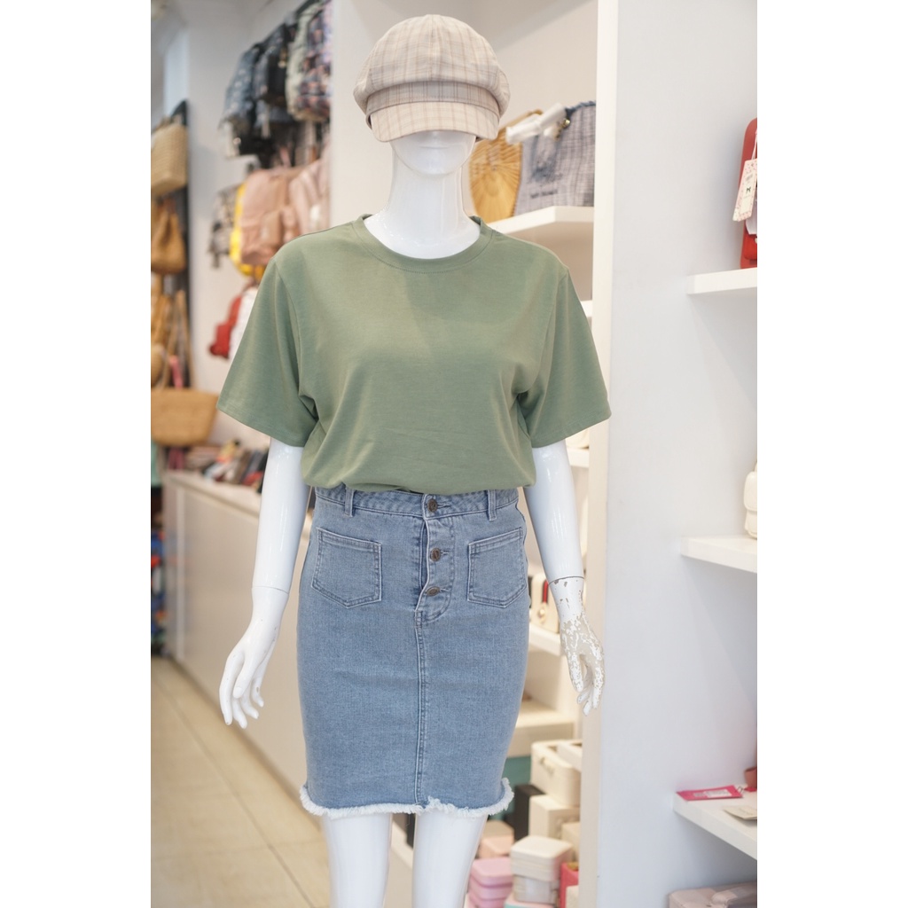 Áo phông trơn cotton 096 sale