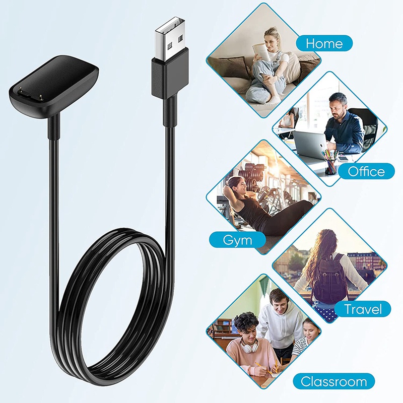 2 Dây Cáp Sạc Cho Đồng Hồ Thông Minh Fitbit Luxe (3.3 Ft / 1.6 Ft)
