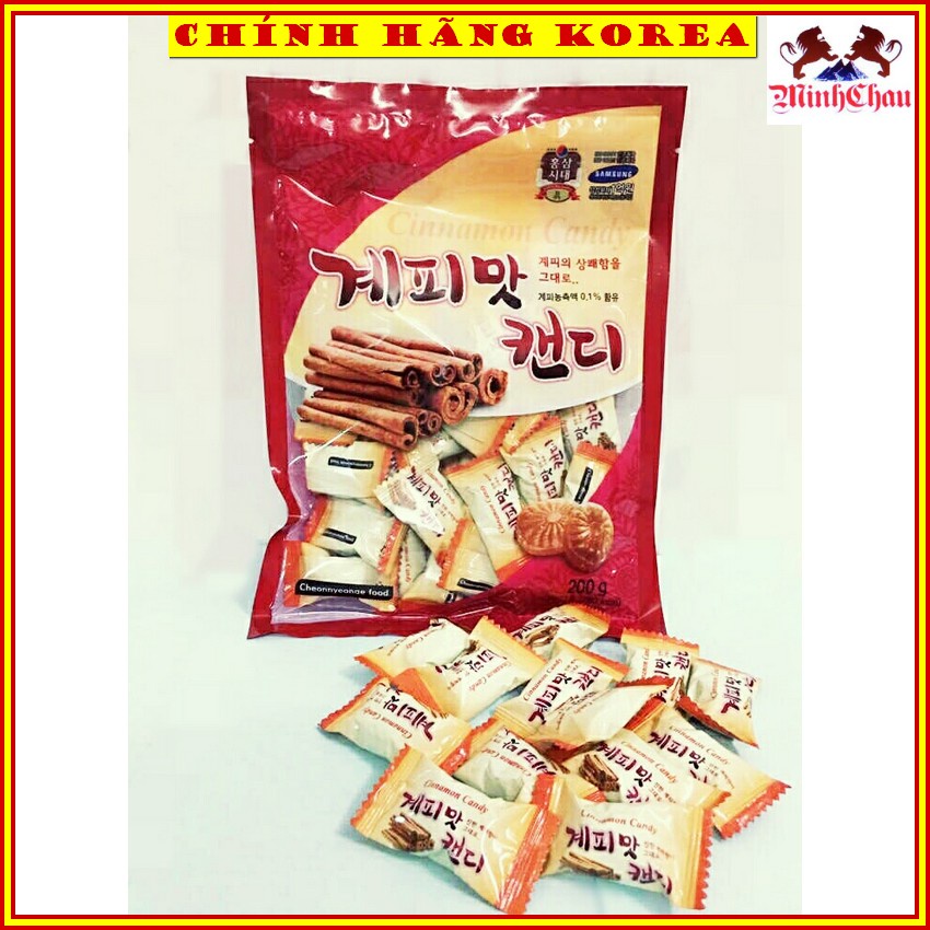 Kẹo Quế Hàn Quốc Chính Hãng Gói 200gr - minhchau