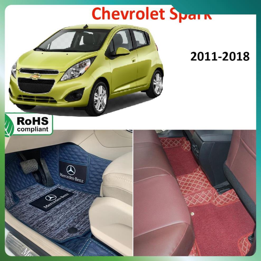 Thảm lót sàn 8D THƯƠNG GIA Chevrolet Spark 2011-2017 bền bỉ, phủ kín 99% sàn xe, cách âm hiệu quả