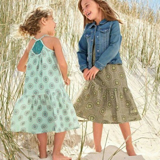 Váy maxi cho bé Vẻbaudet xanh còn siZe 12 bé 40-45kg