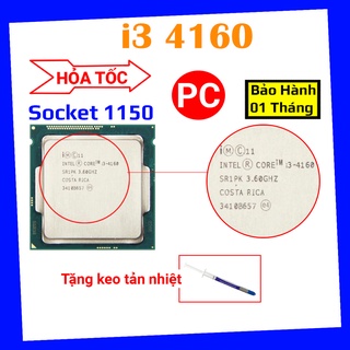 Mua Cpu i3 4160 chạy main h81 b85 socket 1150 intel - BH 01 tháng / tặng keo tản nhiệt