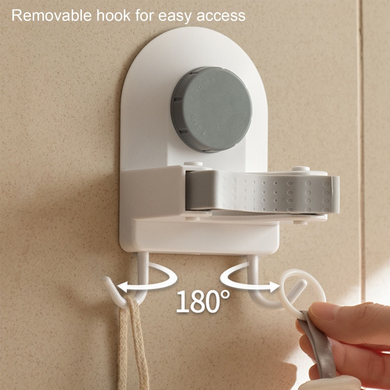 Giá Đỡ Cây Lau Nhà Gắn Tường Kèm Móc Treo Tiện Dụng Cho Phòng Tắm / Nhà Bếp