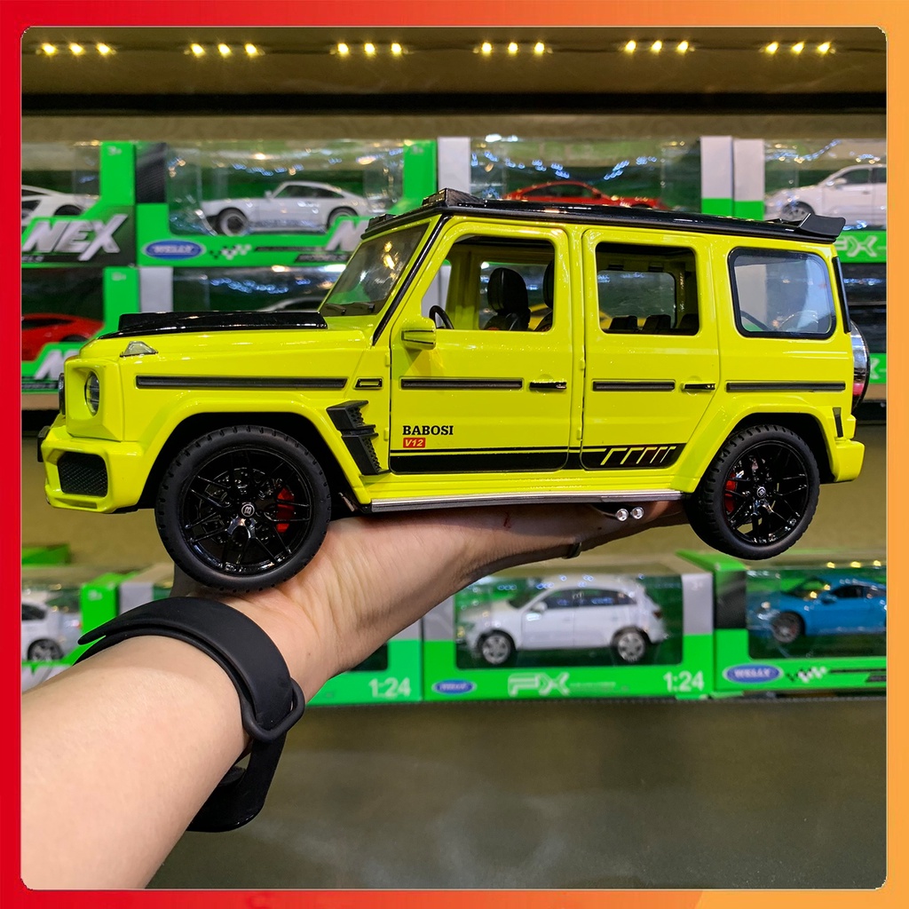 Xe mô hình Mercedes Benz G700 Brabus cao cấp tỉ lệ 1:18 hãng WEITUO màu vàng, màu đỏ