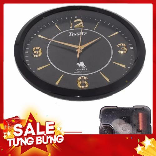 Đồng Hồ Treo Tường Tròn TISSOT (S8) 30cm (Đen) + Tặng Máy đồng hồ treo tường - Hàng nhập khẩu