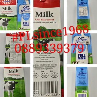 Sữa tươi natural/balan milk hộp 1 lít