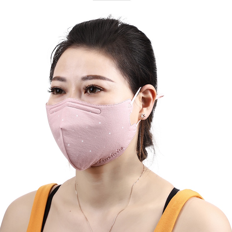 Khẩu trang vải chống nắng mềm mịn - ngôi sao nhỏ - chống bụi - thoáng mát - ôm khít mặt