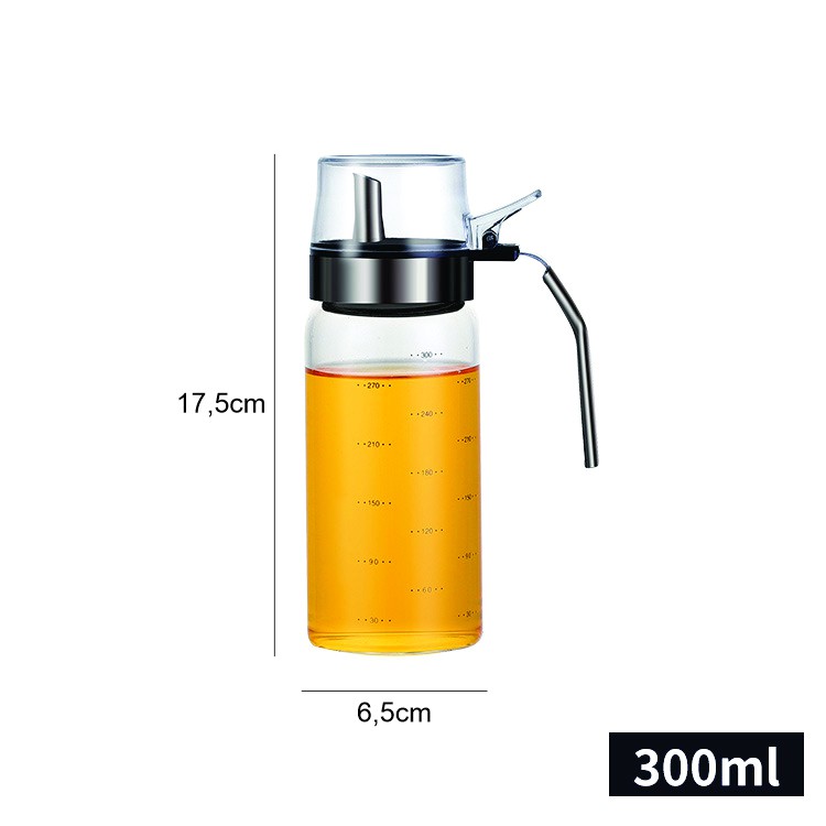 Chai Đựng Dầu Ăn, Nước Mắm Thủy Tinh 300ML, 500ML. Có Nắp Đậy Thông Minh (SHIPNOW giao trong ngày)