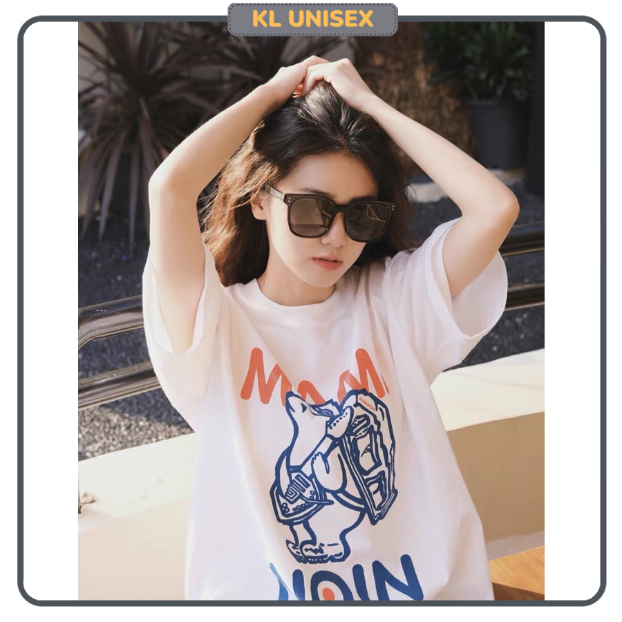 Áo Thun Áo Phông in Hình chữ NQIN Unisex Tay Lỡ From rộng KL Unisex