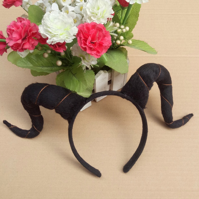 Cài Tóc Hình Sừng Bò Nhiều Màu Sắc Dùng Hóa Trang Halloween DIY