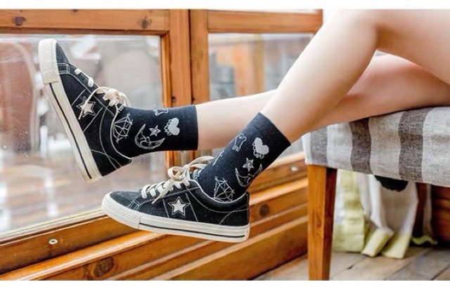 Vớ tất cao cổ họa tiết hàng Quảng Châu