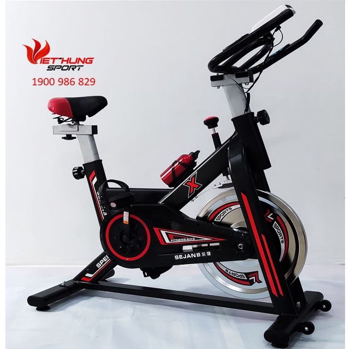 Xe Đạp Tập Thể Dục FitNess New Hàng Chính Hãng Bánh Đà Đúc Nguyên Khối. Có Đo Nhịp Tim