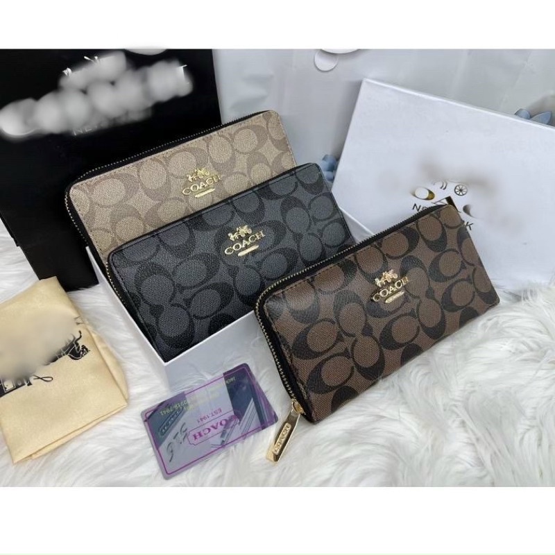 Ví dài cầm tay nhiều ngăn tiện dụng, hoạ tiết vòng tròn dành cho cả nam và nữ (ảnh thật shop chụp)