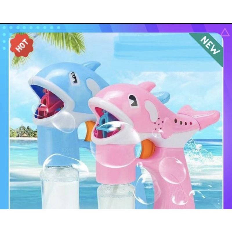 Đồ Chơi Súng Bắn Bong Bóng Xà Phòng Hình Cá Heo Dành Cho Bé