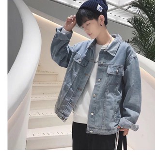 ÁO KHOÁC JEAN NAM ĐƠN GIẢN MÀU XANH NHẠT PHỐI ĐỒ CỰC ĐẸP VA3275