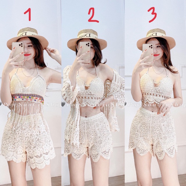 Set biển đan móc kiểu mới - mix ngẫu nhiên - có tách rời