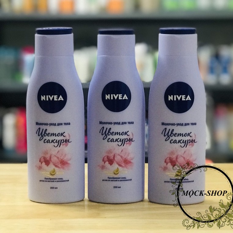 Dưỡng thể Nivea mùi hoa anh đào 200ml hàng Nga