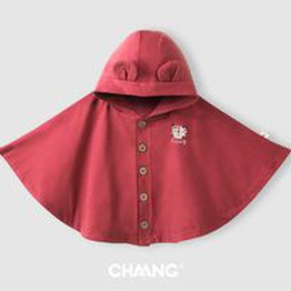 Áo cape cho bé CHAANG safari đỏ đun