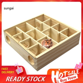 Mê cung đồ chơi đường hầm bằng gỗ độc đáo cho thú cưng chuột hamster