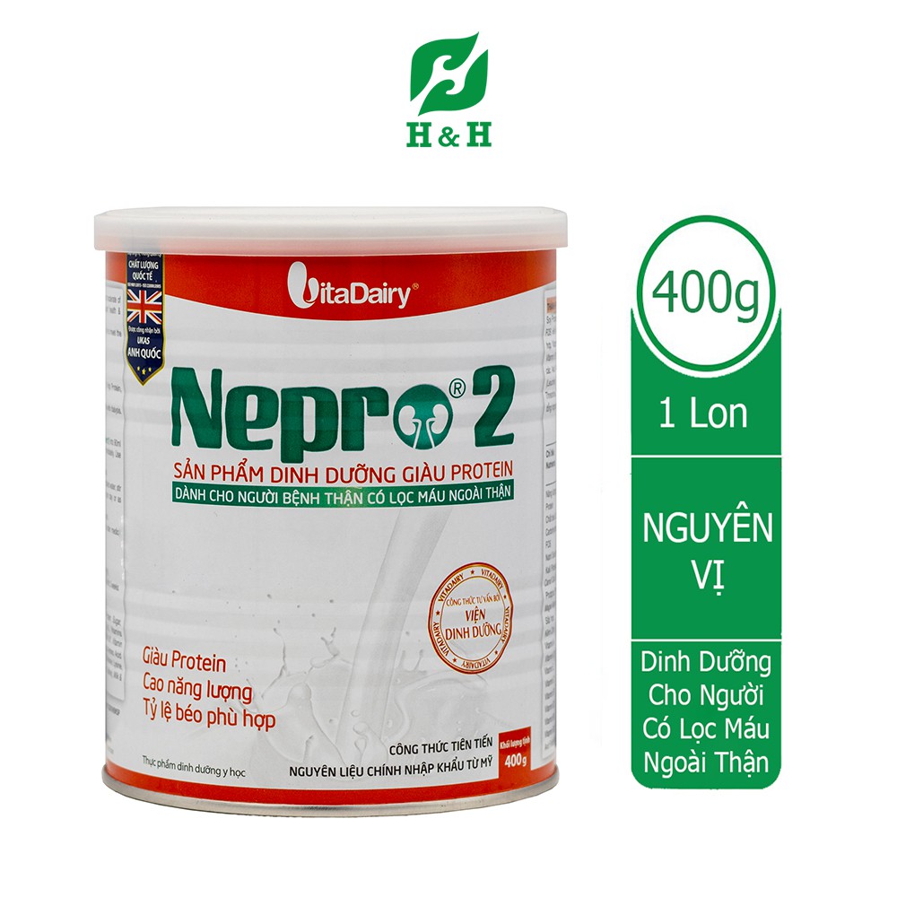 Sữa bột Nepro 2 dinh dưỡng cho bệnh nhân lọc máu ngoài thận - 400G