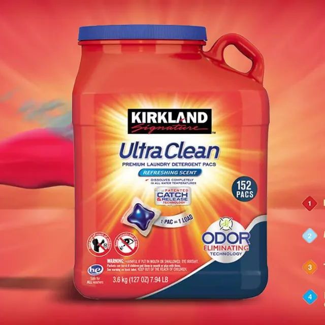 Viên giặt quần áo Kirkland 152 viên - USA