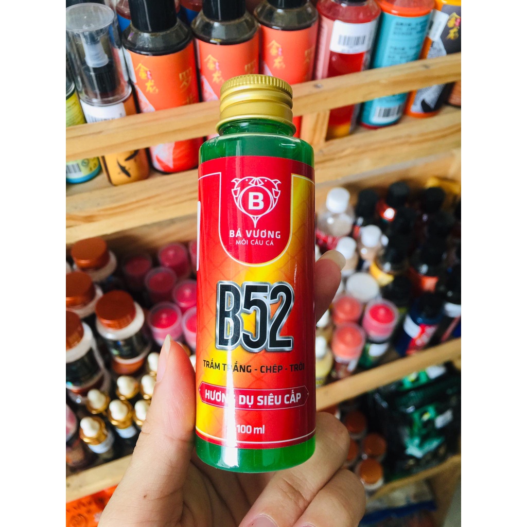 Combo câu cá Bá vương B52 + B25 chuyên trắm trắng, trôi, chép, rô phi,....  hương dụ b52 và xả  hạt tổng hợp B25