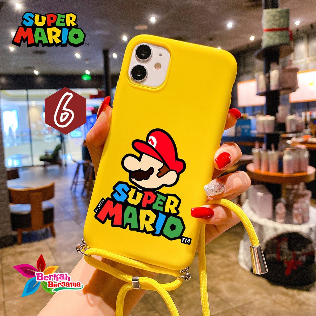 Ốp Điện Thoại Mềm Hình Super Mario Màu Kẹo Có Dây Đeo Cho Oppo F1S A59 F3 A77 F5 F7 F11 Pro Youth Bb4065