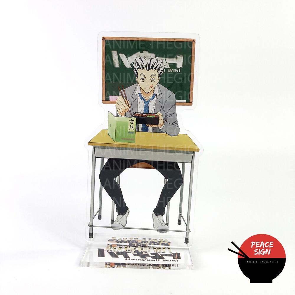 Standee Haikyuu!! ver BÀN HỌC mô hình Vua bóng chuyền tượng anime mica chibi trang trí trưng bày