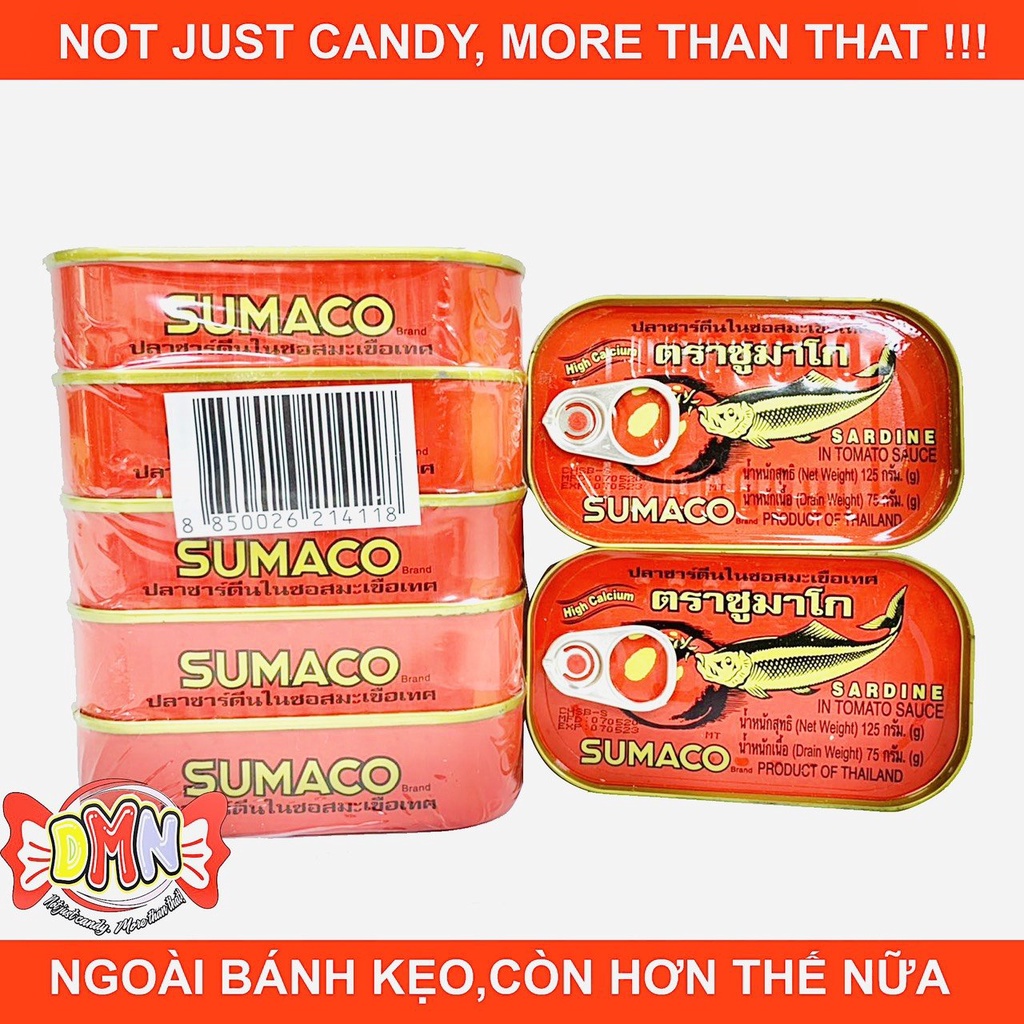 Cá mòi sốt cà chua Sumaco Thái Lan 125g