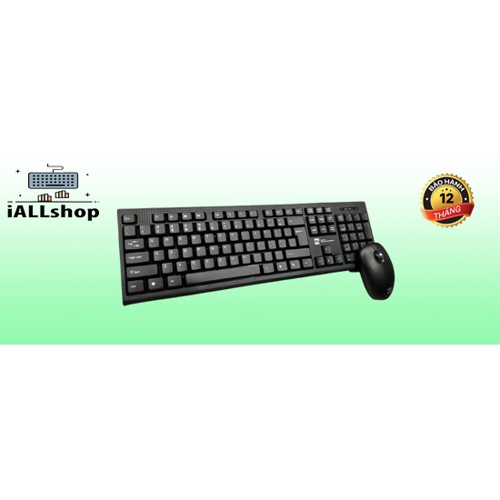 Bộ bàn phím chuột không dây wireless R8 1915 màu đen,keyboard mouse