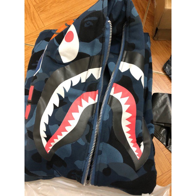 VN┋☾(Order + Ảnh Thật) Áo Hoodie Zip Bape Shark Ulzzang UNISEX