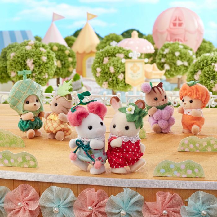 MỚI Đồ Chơi Sylvanian Families Bộ 3 Em Bé Siêu Đáng Yêu Trong Trang Phục Trái Cây Baby Trio Cuties Fruits