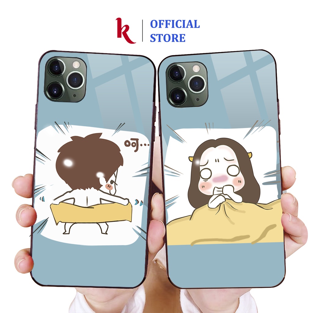 Ốp lưng iphone kính cặp đôi nude cute case 14plus 14 pro max 13 12 promax 11 mini 6 6s 7 8 plus x xr xs Se