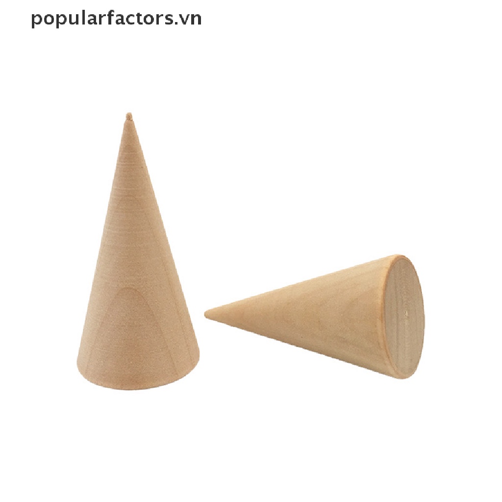 Set 5 Giá Đỡ Nhẫn Hình Nón Bằng Gỗ Sáng Tạo