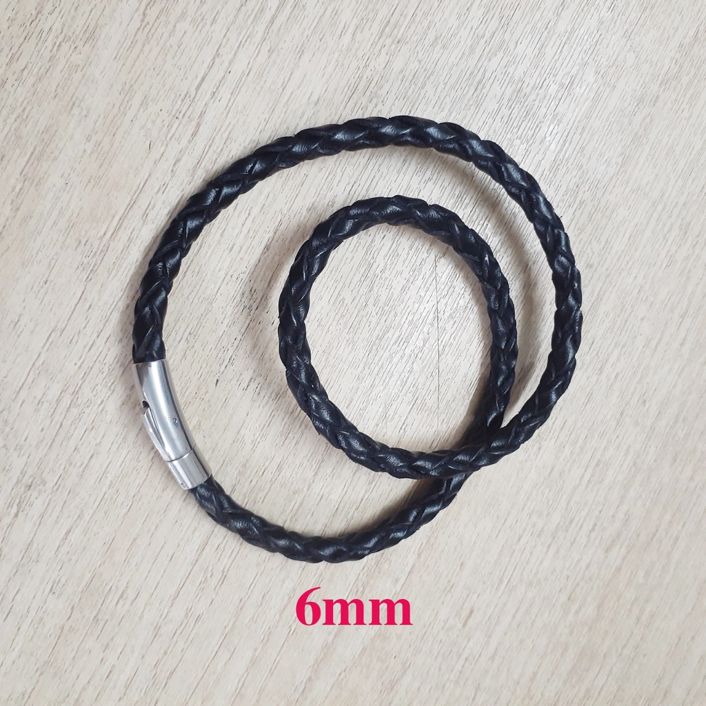 Dây chuyền nam da xịn 6ly sớ to khóa vip xịn sò, đẳng cấp tạo nên phong cách bụi bặm cho người đeo