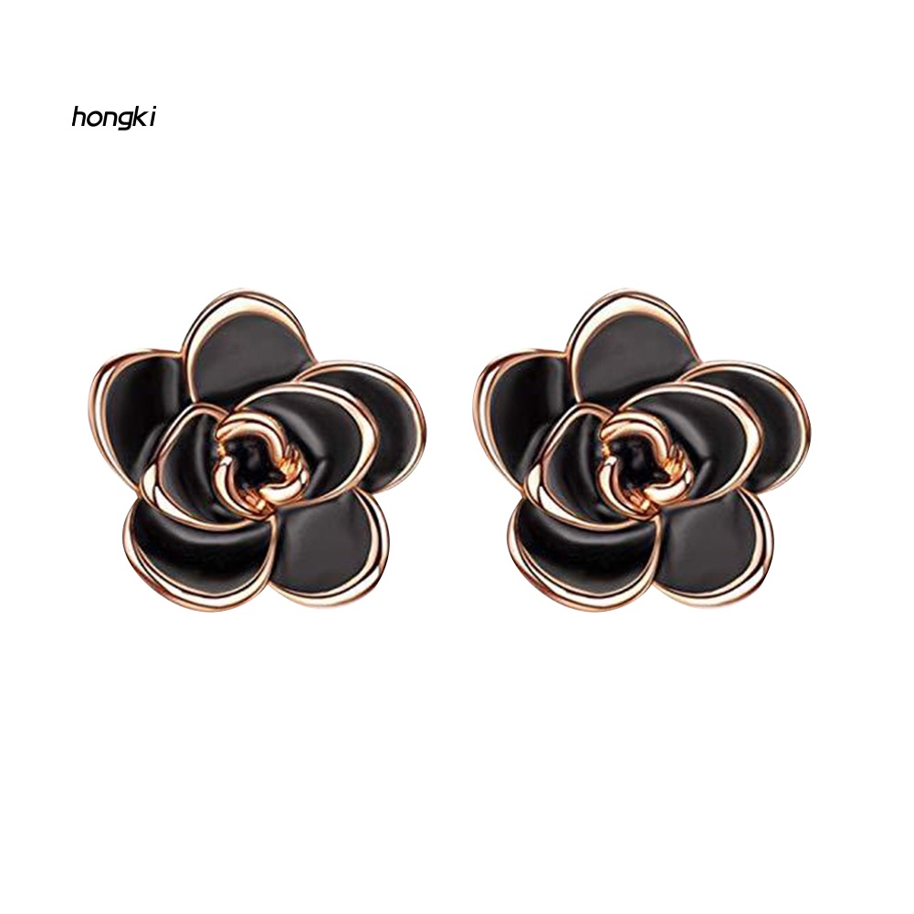 Bông Tai Hình Hoa Hồng Thanh Lịch Cho Nữ