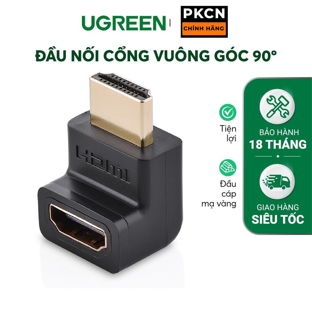 Đầu nối cổng HDMI cái sang HDMI đực vuông góc 90 độ UGREEN 20110 (màu đen) PKCNH